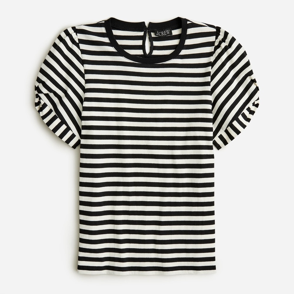 Jcrew striped puff-sleeve tee